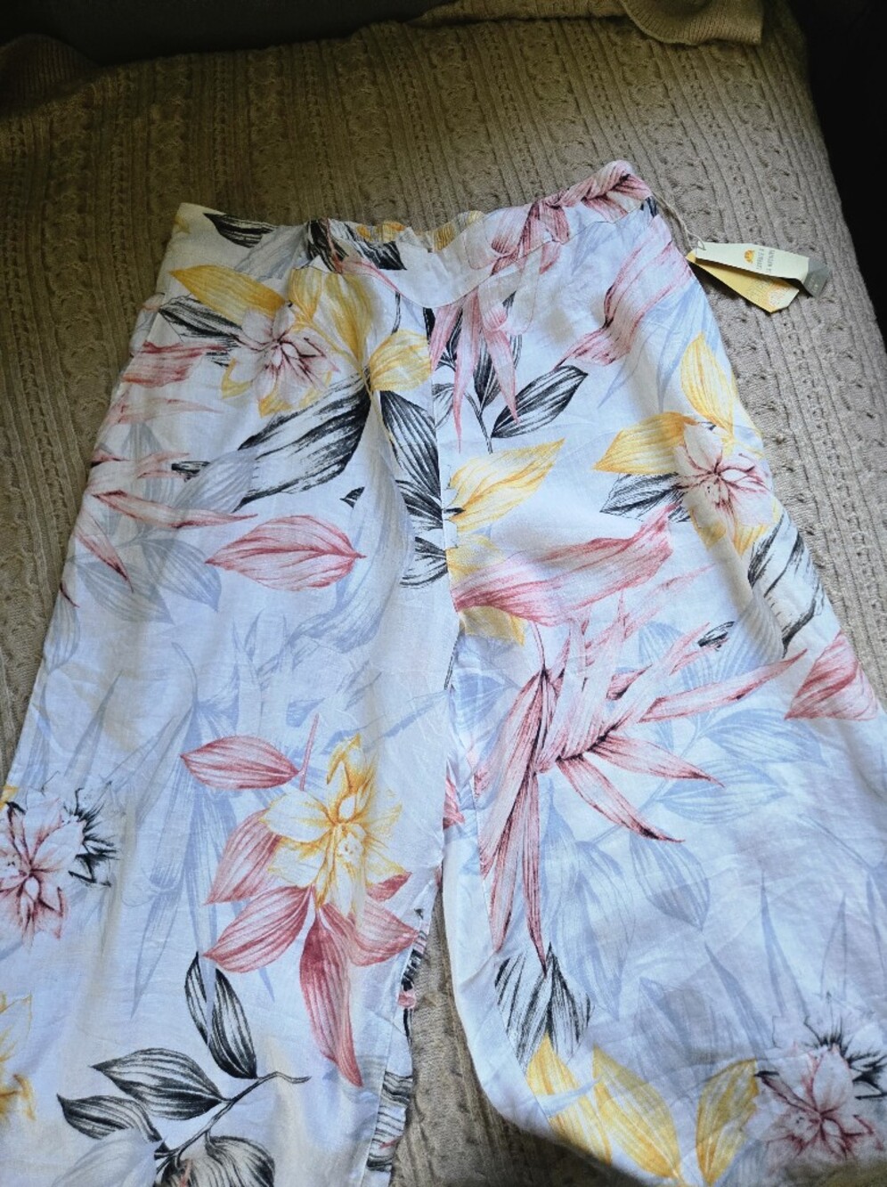 C&C California 100% Linen Flowy Leg Pants